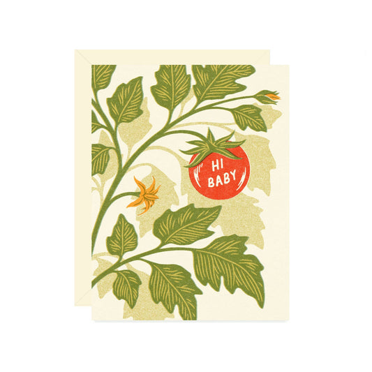 Tiny Tomato Baby Card - Wallflower Paper & Party