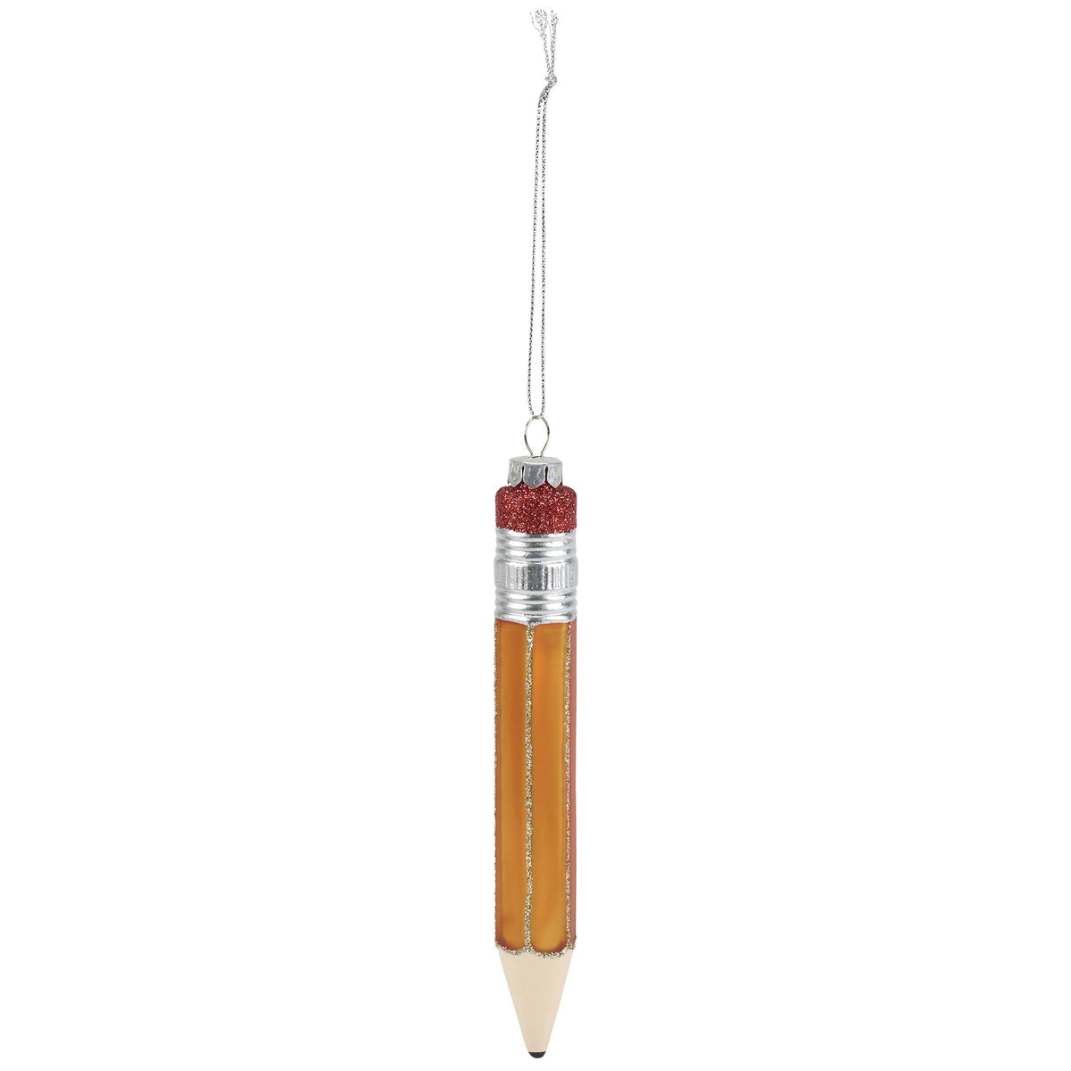 School Pencil Glass Ornament - Primitives by Kathy
