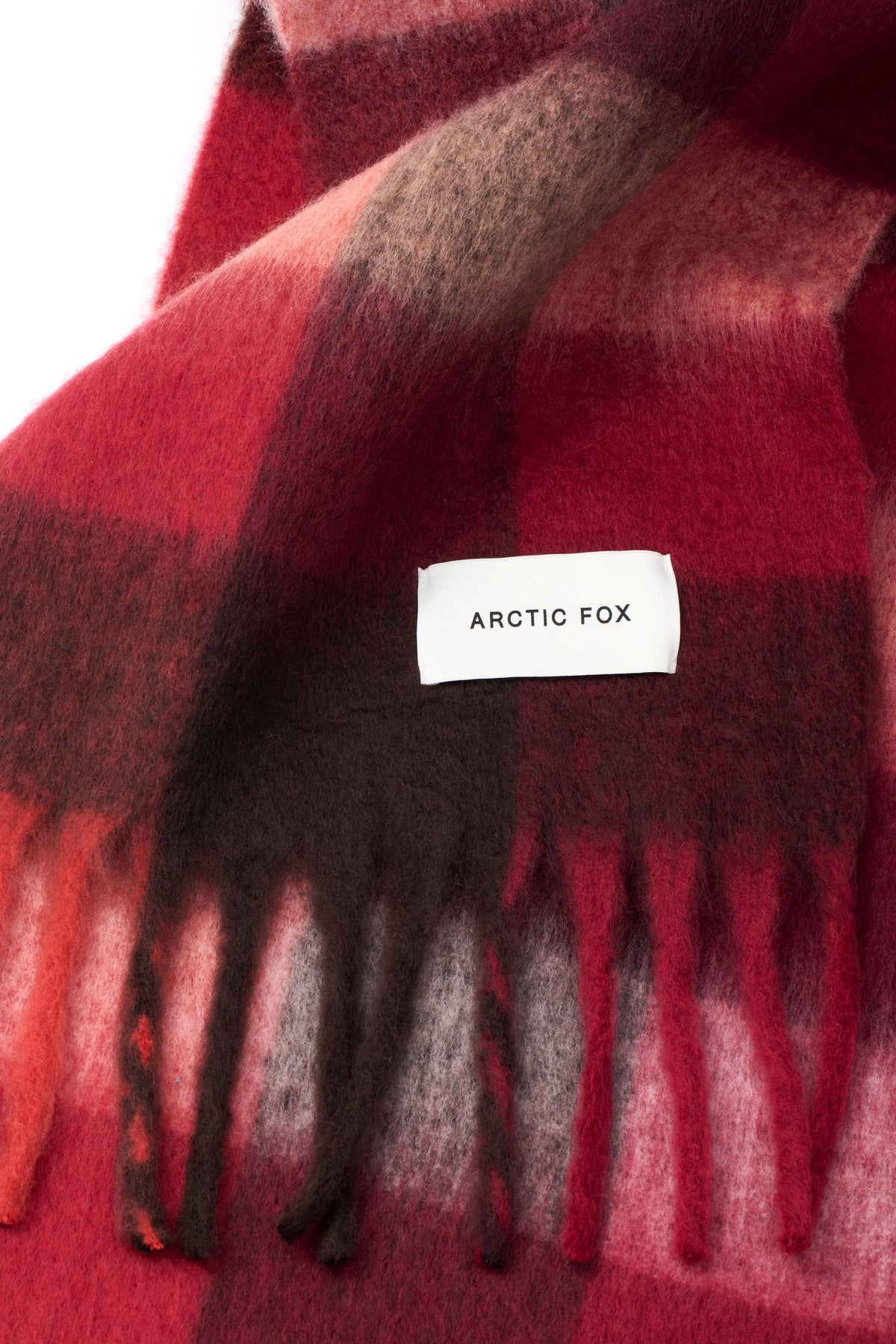 Burgundy check Reykjavik Scarf - Arctic Fox & Co. - North America - The Reykjavik Scarf - 100% Recycled - FW26