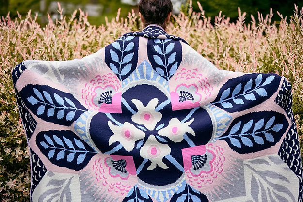 "Midnight" Merino Wool Throw Blanket - Bowerbird Studio