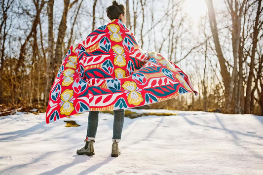 Merino Wool Throw Blanket “Duet”
