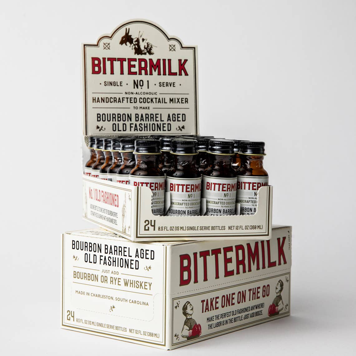 Single Serve Bourbon Barrel Aged Bottles 0.5fl oz - Bittermilk Bottling Co.
