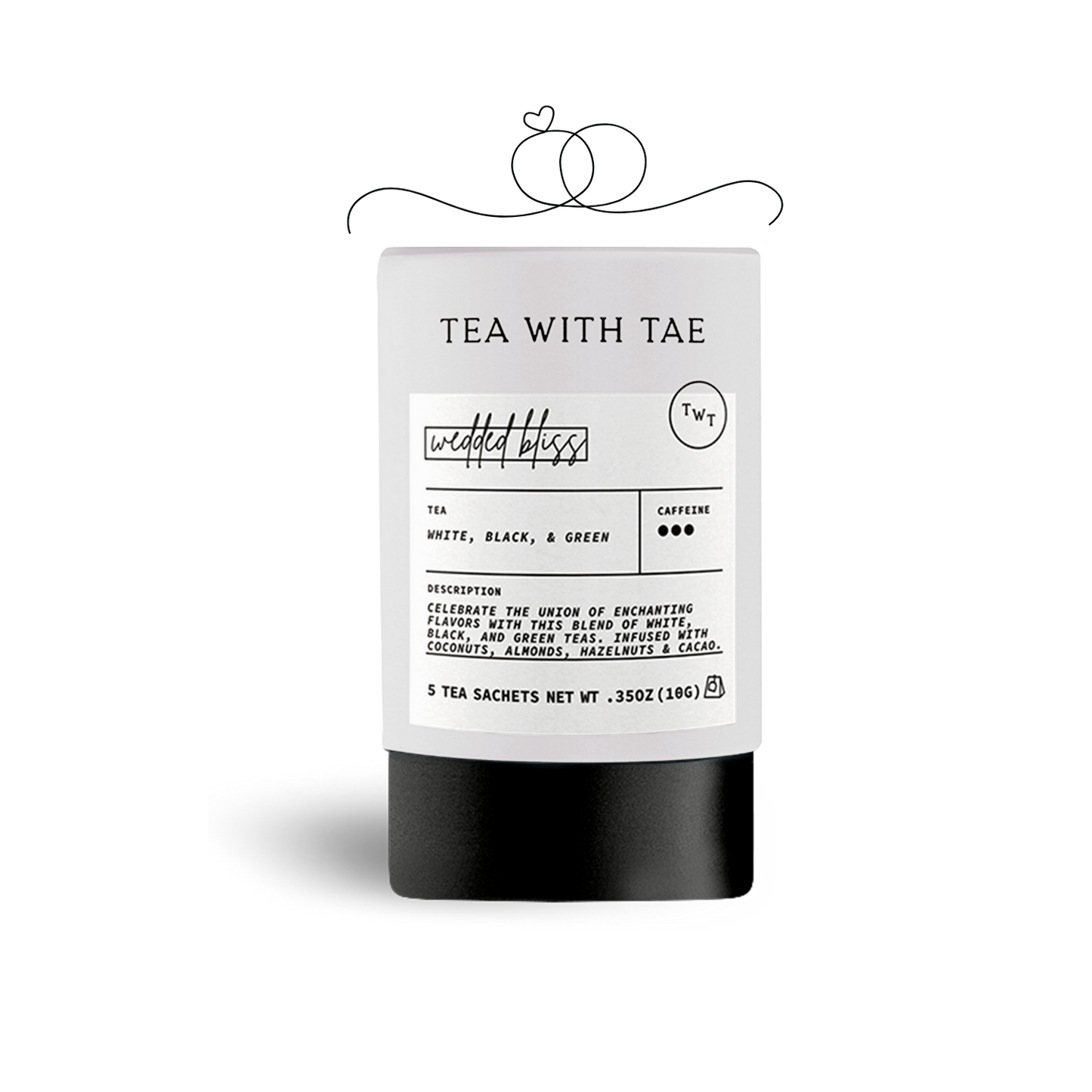 Wedded Bliss Mini Tube Gift (5 tea bags) (for Weddings)