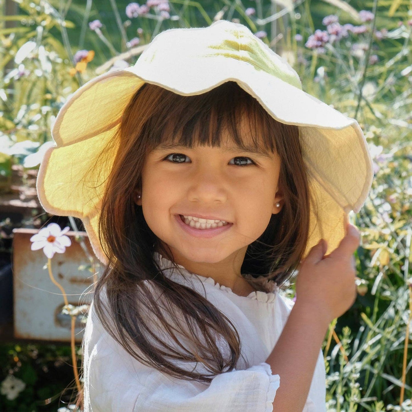 Daisy Sun Hat 7-10 Years