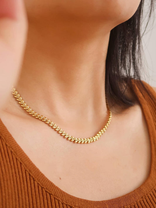 Flânerie by MAIQ - Vern 18K Gold Non-Tarnish Classic Wheat Chain