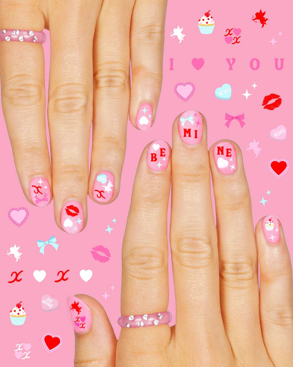Valentine Nail Stickers | cupid, valentine, V-Day
