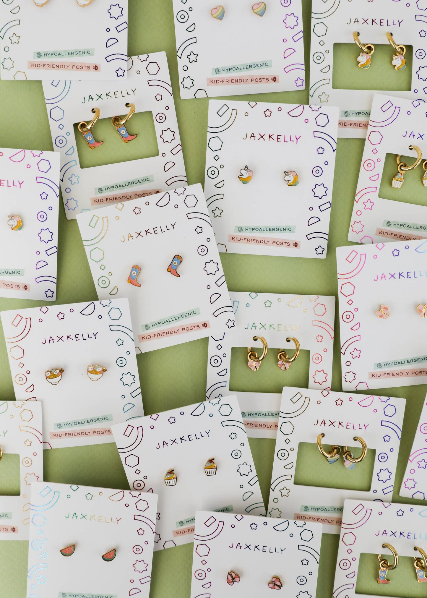 Cupcake Enamel Flat Back Kids Earrings - JaxKelly