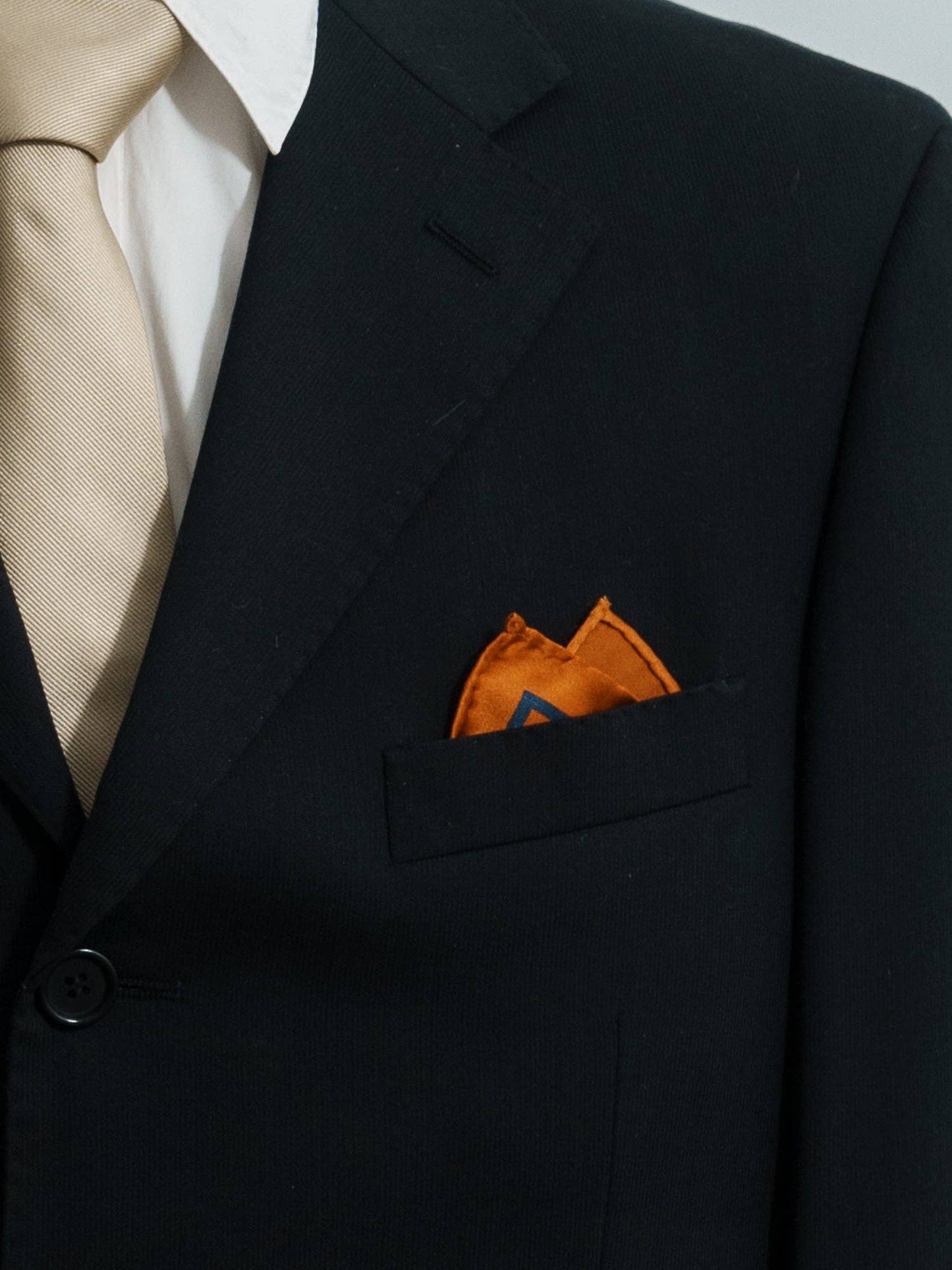 Noir Floral Silk Pocket Square - Lost Pattern NYC