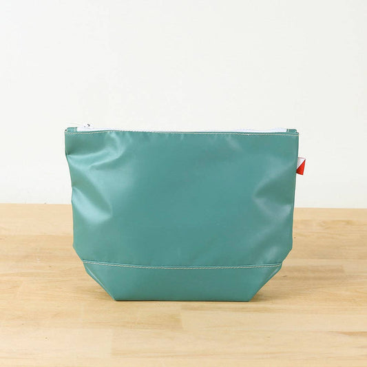 Pine Pouch ShoreBags - Big Sur Splash Zip Pouch: Pine / 11"W x 8"H x 3.5" D