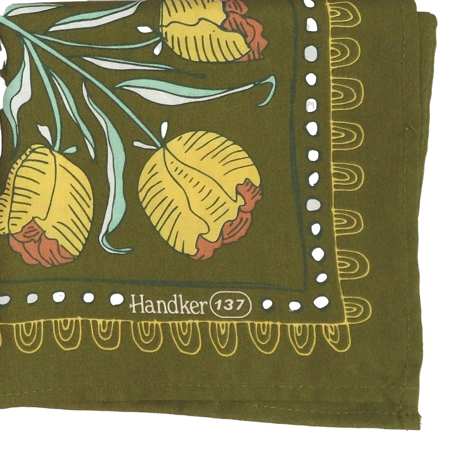Green and yellow handkerchief