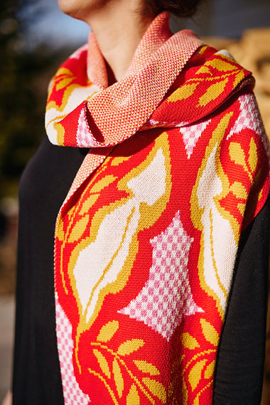 Merino Wool Scarf "Sunburst"